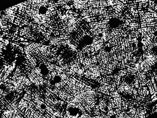 Abstract black and white texture showcasing intricate patterns and various shapes across the surface
