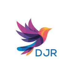 DJR “Colorful Abstract Bird Logo Design – DJR Later Logo, Modern Geometric Vector Illustration”
