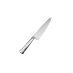 Sleek Stainless Steel Kitchen Knife Isolated on Transparent Background