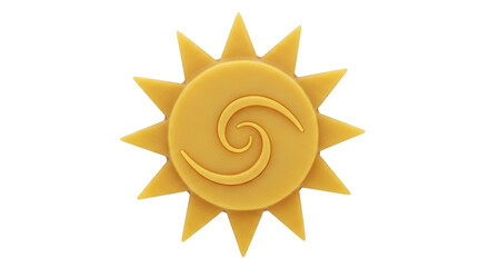 Isolated Yellow Sun Icon