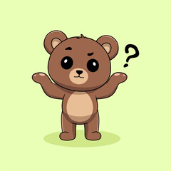 Bear Cinfuse Illustration Vector Icon Isolated Background