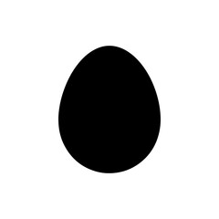 Egg silhouette vector flat illustration design.