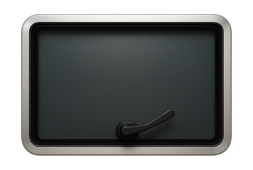 Rectangular sunroof with tinted glass and manual tilt