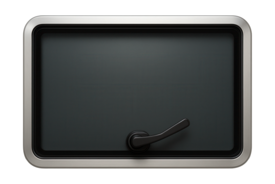 Rectangular sunroof with tinted glass and manual tilt