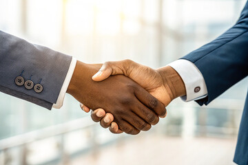 a close-up of two hands meeting in a handshake