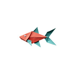 Vibrant Origami Fish, Creative Paper Art, Handmade Decoration