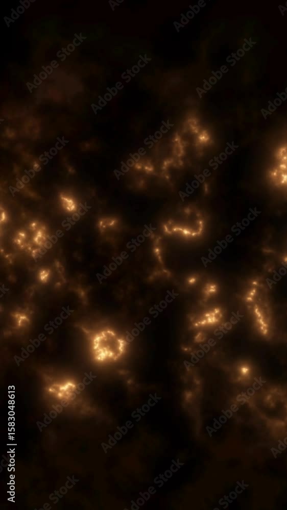 Poster glowing textures light up a dark background, creating a mesmerizing visual experience with bright co