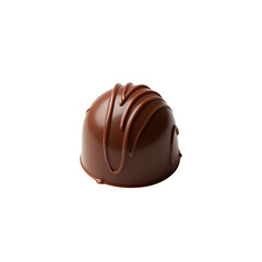 Single Delicious Chocolate Truffle with Drizzled Chocolate Topping