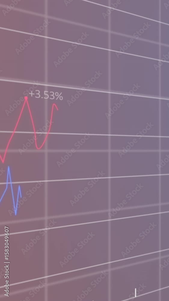Poster animation of data processing over black background