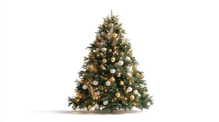 christmas tree isolated on white