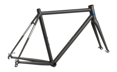 Steel cyclocross bike frame with reinforced seat stays and cantilever brake mounts