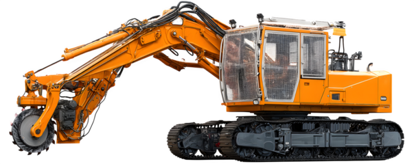 High-Quality Premium Studio-Lit tree harvester with articulat PNG cutout, transparent background, ideal for graphic design and print projects, branding, creative projects