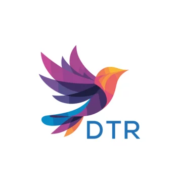 DTR “Colorful Abstract Bird Logo Design – DTR Later Logo, Modern Geometric Vector Illustration”