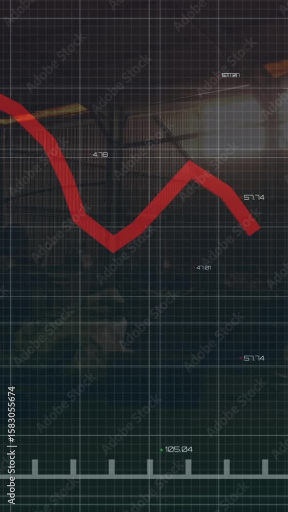 Poster animation of data processing over rubbish dump