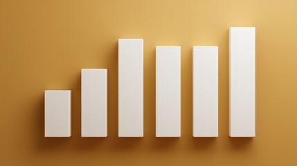 Photo of a bar graph showing increasing data trends, perfect for business and finance presentations