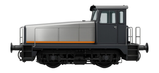Obraz premium Compact diesel shunting locomotive with a low-profile hood and single cab design