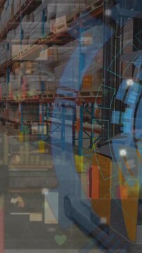 Animation of scope and financial data processing over warehouse