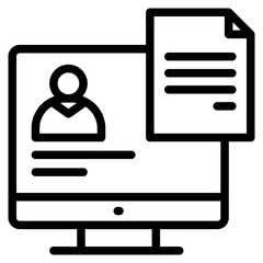 Online complience icon in vector illustration