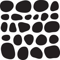 Organic shape round form set. Liquid organic blob curve background abstract shape frame. Doodle abstract liquid blob, wavy different form. Soft round oval pattern background. Vector illustration