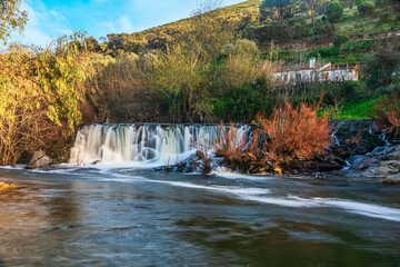 Rustic Charm: Murtigas River Weir and Countryside in Portugal
