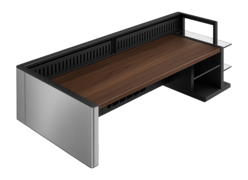 Dispatch desk with cable management system and modular design