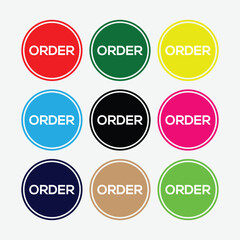 Bold Order Buttons for E-commerce with vector
