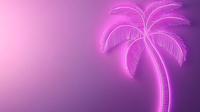 Neon pink palm tree graphic (1)