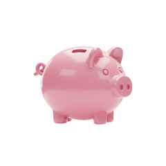 Obraz premium 3D piggy bank icon in soft pink for savings investment or finance apps