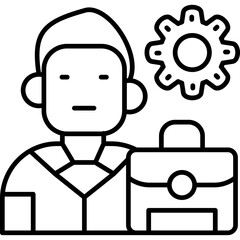 Worker Icon Vector Element