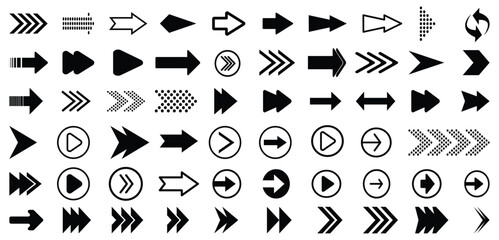 Arrow icon. Mega set of vector arrows 
