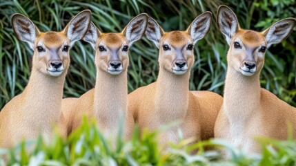 Four Doe together in wild
