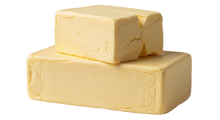 Isolated Two blocks of butter