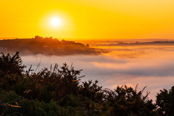 Sunrise Over a Sea of Clouds from the Hills of Sare in the French Basque Country