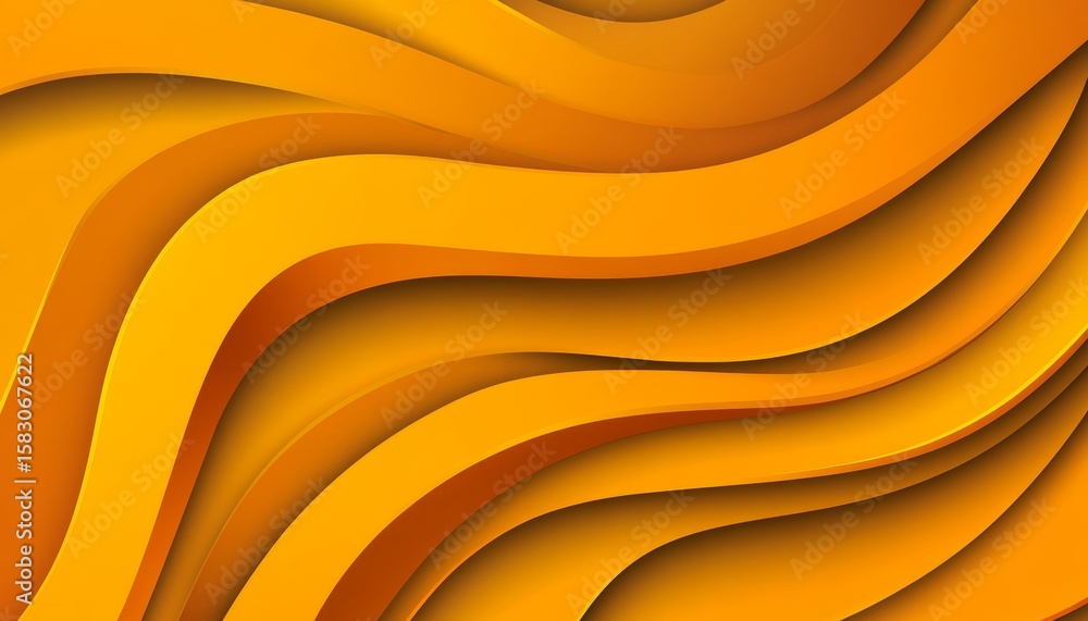 Poster abstract golden waves elegant modern art with layered curves and gradient colors for backgrounds.