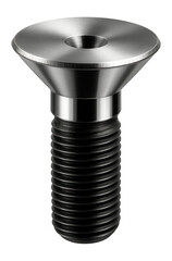 Plow bolt with a countersunk head for flush mounting in earth-moving equipment.