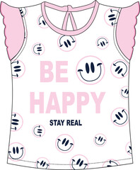 baby girls frocks smile print pattern illustrations vector art