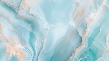 Obraz premium Close-up of elegant turquoise blue onyx with natural veins and translucent layering. Ideal for luxury design, backgrounds, or branding in architecture, interior design, and product packaging