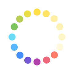 Colorful circle loader icon. Symbol of reload, refresh, loading, recycle and repeat. Interconnecting round arrow vector icon