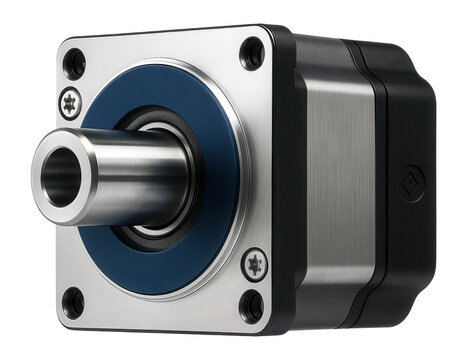 Stepper motor with a hollow shaft for cable management in automated test equipment.