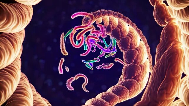 Bacteria in gut improve digestion, sustain flora. Microorganisms boost microbiome, aid health. Probiotics balance gut, support digestion, keep bacteria diverse, protect intestinal flora.