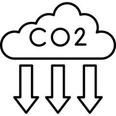 Carbon Dioxide Icon Vector Element
