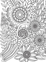 Flowers Coloring Pages For Adultes