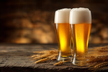 Beer Pair Set in Warm Pub Atmosphere