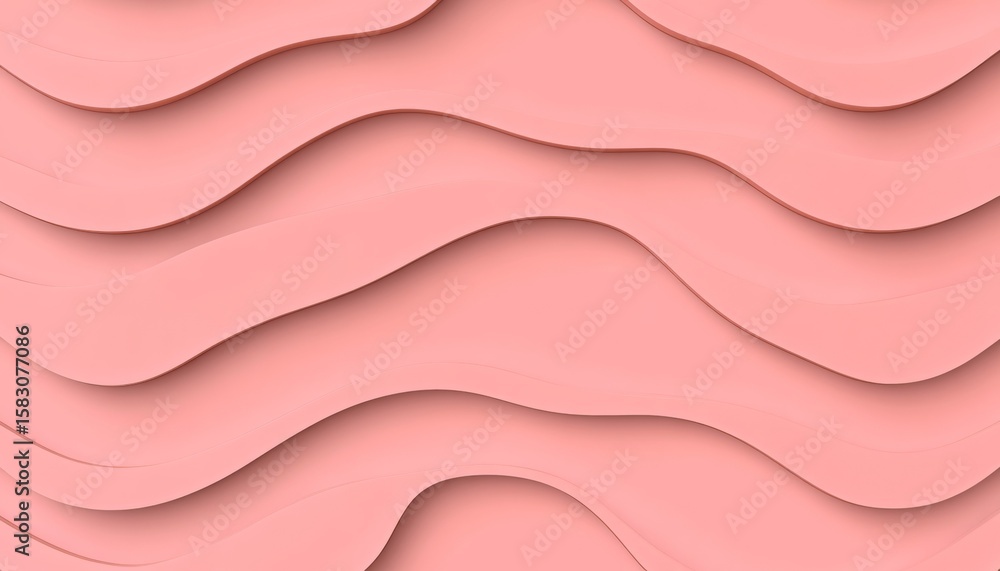 Poster elegant and minimalist salmon coral abstract wave texture background for stylish text placement