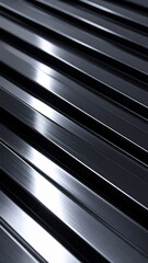 Abstract Metallic Ribbed Surface Background