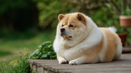 a fat dog