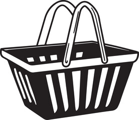 Empty Shopping Basket Illustration