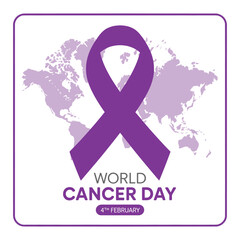 Minimalist Cancer Awareness Day Illustration.