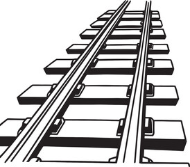 Train Tracks Perspective View