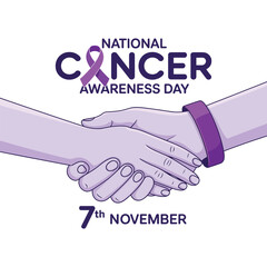 Minimalist Cancer Awareness Day Illustration.